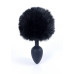 Анальна пробка - Jewellery Silicon PLUG Bunny Tail Black Анальна пробка - Jewellery Silicon PLUG Bunny Tail Black