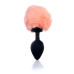 Анальна пробка - Bunny Tail Silicone Black Plug Peach Анальна пробка - Bunny Tail Silicone Black Plug Peach