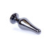 Анальна пробка - Jewellery Dark Silver Butt Plug Light Blue