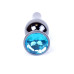 Анальна пробка - Jewellery Dark Silver Butt Plug Light Blue