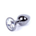 Анальна пробка - Jewellery Dark Silver PLUG Clear