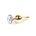 Анальна пробка - Jewellery Gold BUTT PLUG- Clear