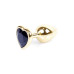 Анальна пробка - Jewellery Gold Heart Plug Black Анальна пробка - Jewellery Gold Heart Plug Black