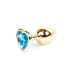 Анальна пробка - Jewellery Gold Heart Plug Light Blue Анальна пробка - Jewellery Gold Heart Plug Light Blue