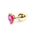 Анальна пробка - Jewellery Gold Heart Plug Pink Анальна пробка - Jewellery Gold Heart Plug Pink