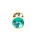 Анальна пробка - Jewellery Gold Butt Plug Green Анальна пробка - Jewellery Gold Butt Plug Green