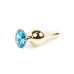 Анальна пробка - Jewellery Gold Butt Plug Light Blue