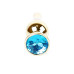Анальна пробка - Jewellery Gold Butt Plug Light Blue
