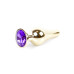Анальна пробка - Jewellery Gold Butt Plug Purple Анальна пробка - Jewellery Gold Butt Plug Purple