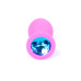 Анальна пробка - Jewellery Pink Silicon PLUG Medium Light Blue Diamond Анальна пробка - Jewellery Pink Silicon PLUG Medium Light Blue Diamond