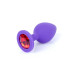 Анальна пробка - Jewellery Purple Silicon PLUG Medium Red Diamond Анальна пробка - Jewellery Purple Silicon PLUG Medium Red Diamond