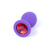 Анальна пробка - Jewellery Purple Silicon PLUG Medium Red Diamond Анальна пробка - Jewellery Purple Silicon PLUG Medium Red Diamond