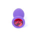 Анальна пробка - Jewellery Purple Silicon PLUG Medium Red Diamond Анальна пробка - Jewellery Purple Silicon PLUG Medium Red Diamond