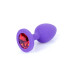 Анальна пробка - Silikon Purple Plug Small Red Diamond Анальна пробка - Silikon Purple Plug Small Red Diamond