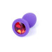 Анальна пробка - Silikon Purple Plug Small Red Diamond Анальна пробка - Silikon Purple Plug Small Red Diamond