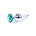 Анальна пробка - Jewellery Silver BUTT PLUG- Green Анальна пробка - Jewellery Silver BUTT PLUG- Green