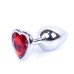 Анальна пробка - Jewellery Silver Heart PLUG Red Анальна пробка - Jewellery Silver Heart PLUG Red
