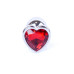 Анальна пробка - Jewellery Silver Heart PLUG Red Анальна пробка - Jewellery Silver Heart PLUG Red