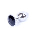 Анальна пробка - Jewellery Silver Plug Black