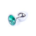 Анальна пробка - Jewellery Silver Plug Green Анальна пробка - Jewellery Silver Plug Green
