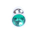 Анальна пробка - Jewellery Silver Plug Green Анальна пробка - Jewellery Silver Plug Green