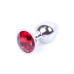 Анальна пробка - Jewellery Silver Plug Red Анальна пробка - Jewellery Silver Plug Red