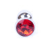 Анальна пробка - Jewellery Silver Plug Red Анальна пробка - Jewellery Silver Plug Red