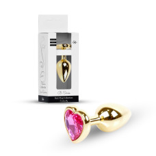 Анальна пробка - Jewellery Gold Heart Plug Pink Анальна пробка - Jewellery Gold Heart Plug Pink