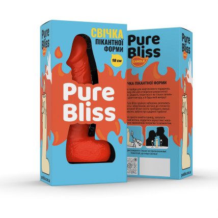 Свічка член Pure Bliss Big 18 см оранжева Свічка член Pure Bliss Big 18 см оранжева