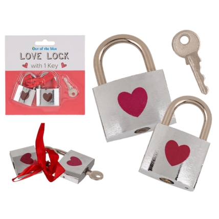 Металеві замочки з ключиком Love Lock, 4,7 см і 5 см Металеві замочки з ключиком Love Lock, 4,7 см і 5 см