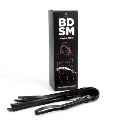 Батіг - Secret Play BDSM Playing Kinky Black Bondage Whip Батіг - Secret Play BDSM Playing Kinky Black Bondage Whip