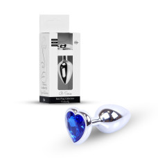 Анальна пробка - Jewellery Silver Heart PLUG- Dark Blue Анальна пробка - Jewellery Silver Heart PLUG- Dark Blue