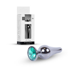Анальна пробка - Jewellery Dark Silver BUTT PLUG- Green Анальна пробка - Jewellery Dark Silver BUTT PLUG- Green