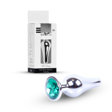 Анальна пробка - Jewellery Silver BUTT PLUG- Green Анальна пробка - Jewellery Silver BUTT PLUG- Green