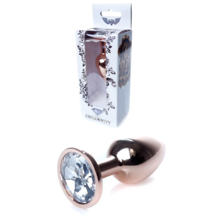 Анальна пробка - Jewellery Red Gold PLUG- Clear Анальна пробка - Jewellery Red Gold PLUG- Clear
