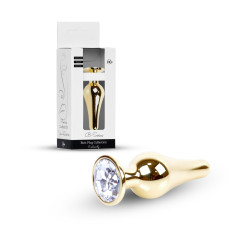 Анальна пробка - Jewellery Gold BUTT PLUG- Clear Анальна пробка - Jewellery Gold BUTT PLUG- Clear