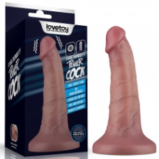 Реалістичний вібратор - Vibrating Dual Density Power Cock 6''