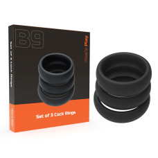Набір ерекційних кілець - Erospace Men’s Play Set Of 3 Cock Rings B9 Набір ерекційних кілець - Erospace Men’s Play Set Of 3 Cock Rings B9