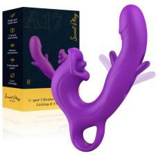 Вібратор - Erospace Sweet Play G-Spot Vibrator With Clitoral Licking & Flapping A17 Вібратор - Erospace Sweet Play G-Spot Vibrator With Clitoral Licking & Flapping A17