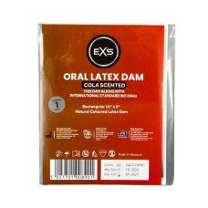 Латексна серветка для орального сексу - EXS Oral Latex Dam Cola Scented Латексна серветка для орального сексу - EXS Oral Latex Dam Cola Scented