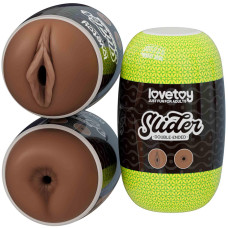 Мастурбатор - Slider Double-Ended Masturbator Vagina and Anus Brown Мастурбатор - Slider Double-Ended Masturbator Vagina and Anus Brown