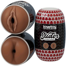 Мастурбатор - Slider Double-Ended Masturbator Ass and Vagina Brown Мастурбатор - Slider Double-Ended Masturbator Ass and Vagina Brown