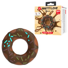 Ерекційне кільце - Pretty Love Choco Super Donut Silicone Cock Ring Ерекційне кільце - Pretty Love Choco Super Donut Silicone Cock Ring