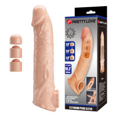 Подовжуюча насадка на член - Pretty Love Extension Penis Sleeve Flesh, 26 см Подовжуюча насадка на член - Pretty Love Extension Penis Sleeve Flesh, 26 см