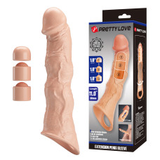 Подовжуюча насадка на член - Pretty Love Extension Penis Sleeve Flesh, 28 см Подовжуюча насадка на член - Pretty Love Extension Penis Sleeve Flesh, 28 см