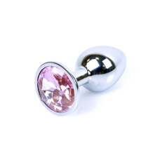 Анальна пробка - Jewellery Silver Plug - Light Pink Анальна пробка - Jewellery Silver Plug - Light Pink