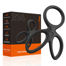 Ерекційне кільце - Triple Silicone Cock Ring Erospace Men’s Play B14